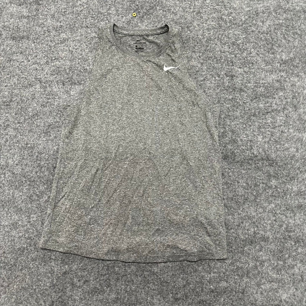 Nike Tank Top Womens Size S Gray Dri-Fit Racerback Athletic Sleeveless Shirt